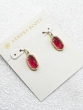 Kendra Scott Red Glass Earrings